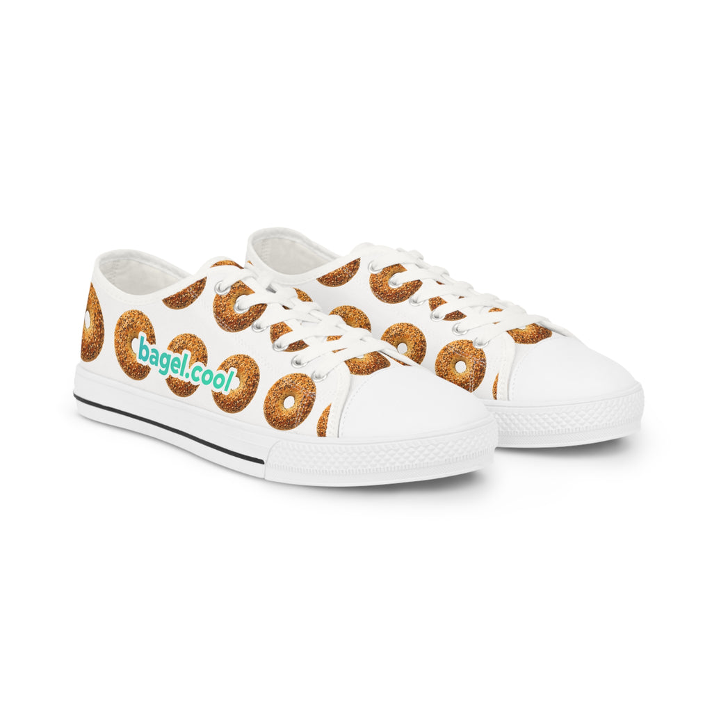 Bagel Pattern Men's Low Top Sneakers