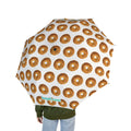 Bagel Pattern Semi-Automatic Foldable Umbrella