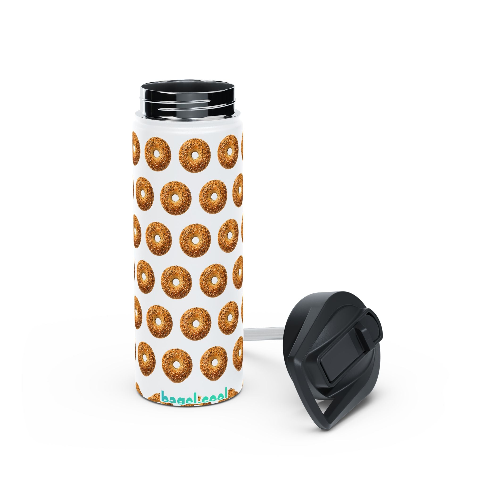 Bagel Pattern Stainless Steel Water Bottle