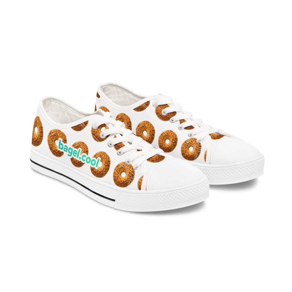 Bagel Pattern Women's Low Top Sneakers