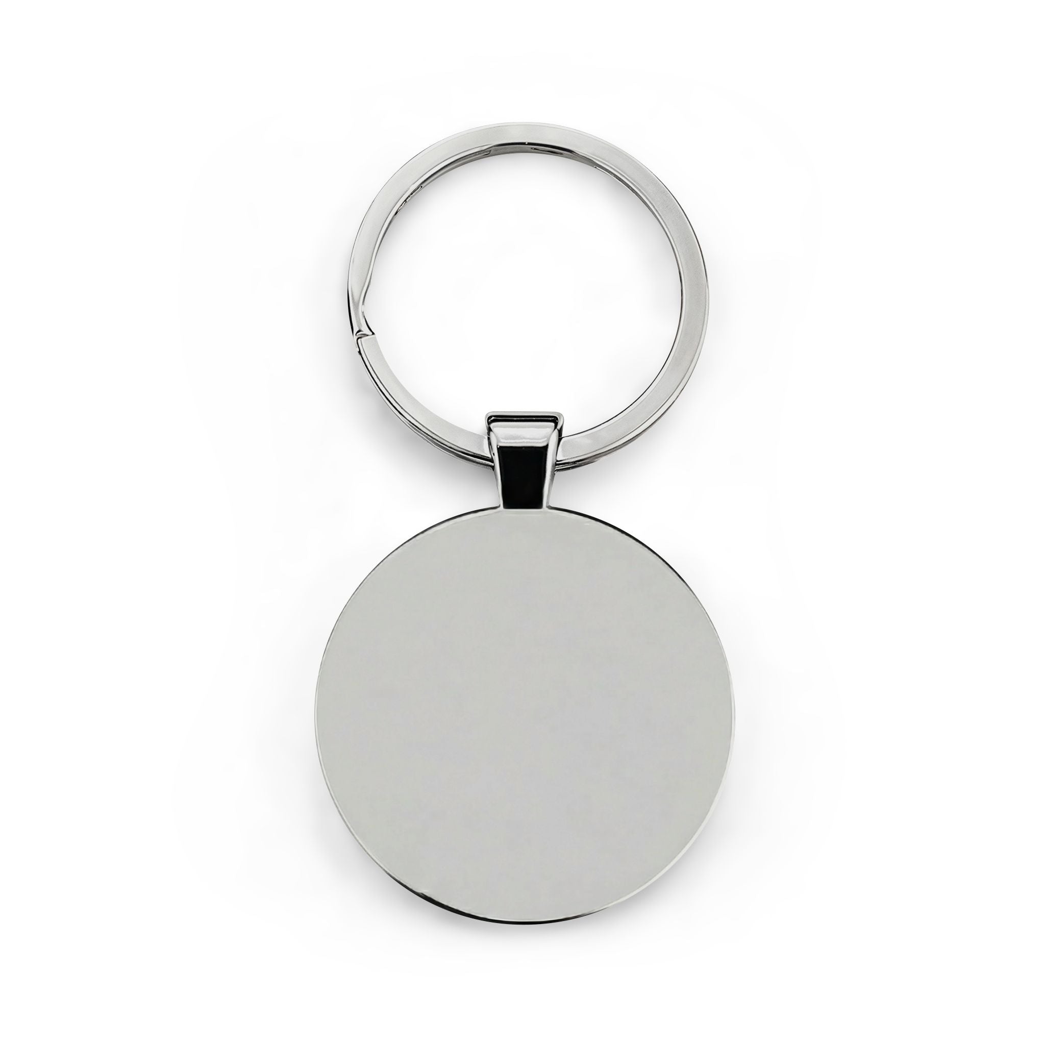 Bagel Icon Round Stainless Steel Keyring
