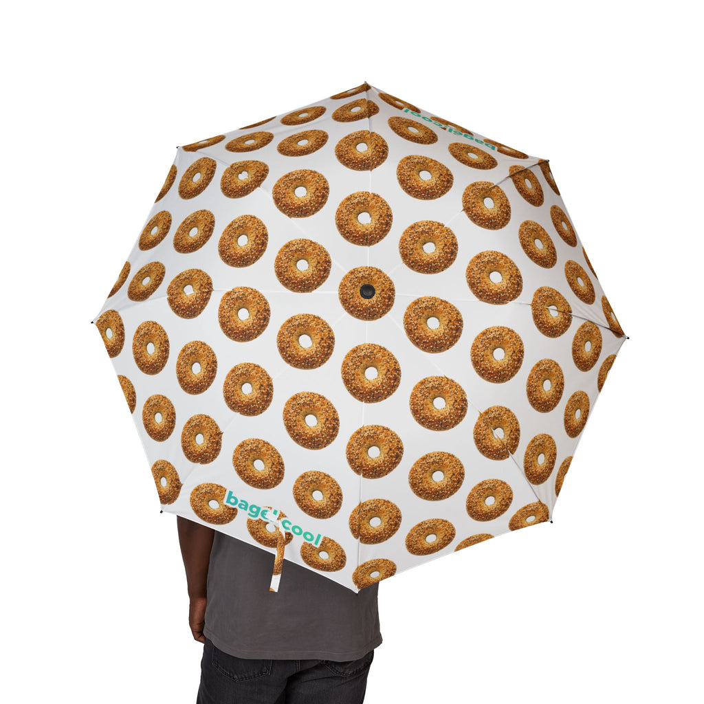 Bagel Pattern Semi-Automatic Foldable Umbrella
