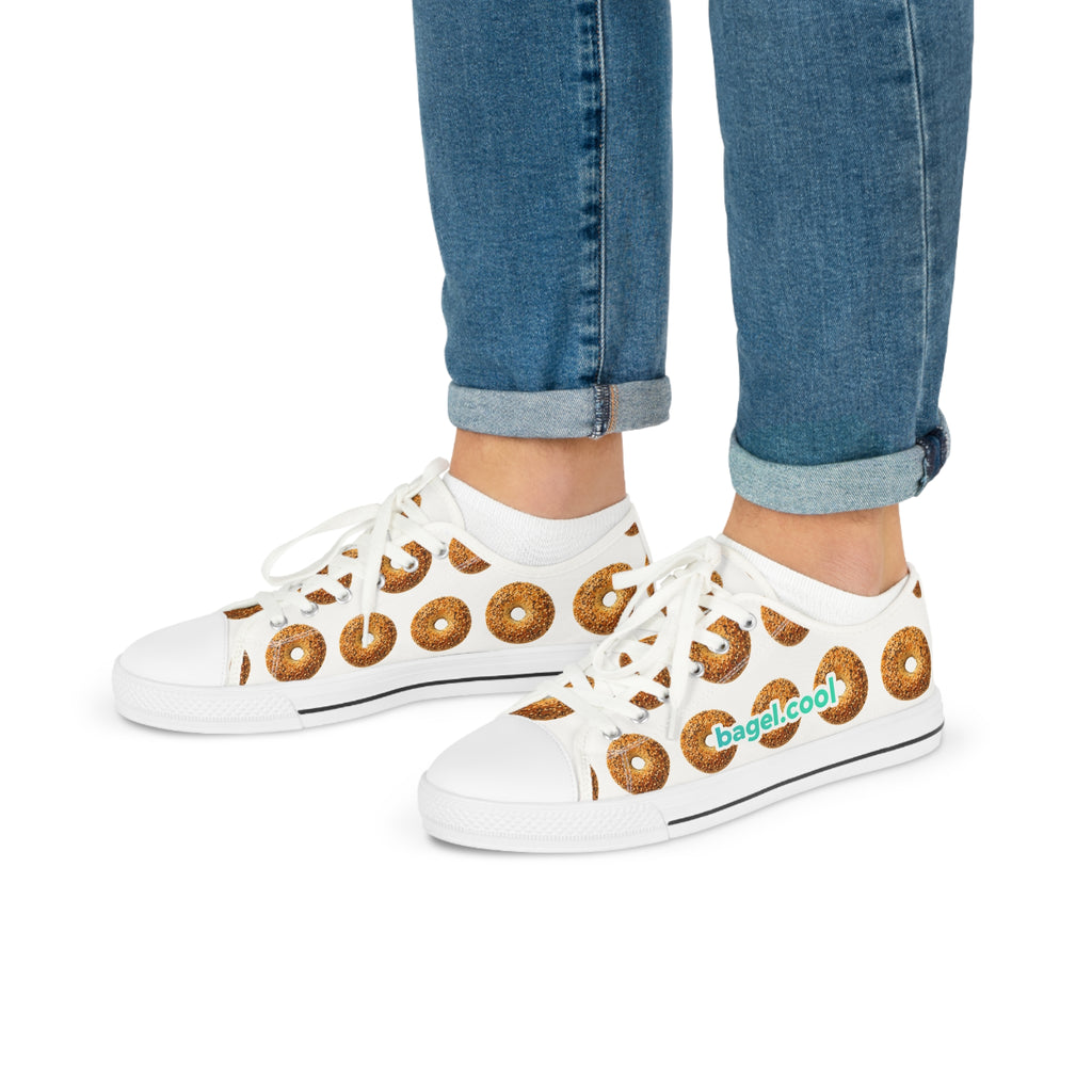 Bagel Pattern Men's Low Top Sneakers