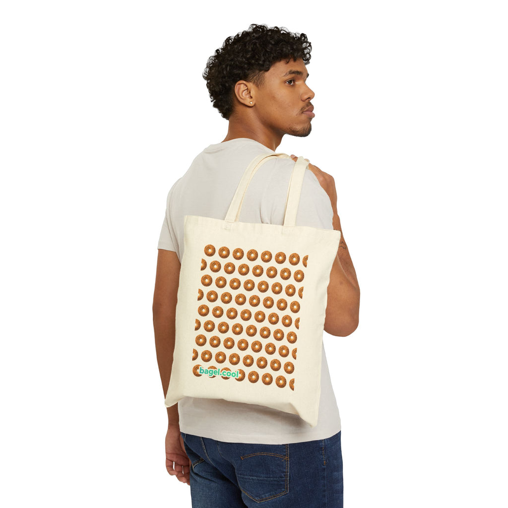 Bagel Pattern Cotton Canvas Tote Bag