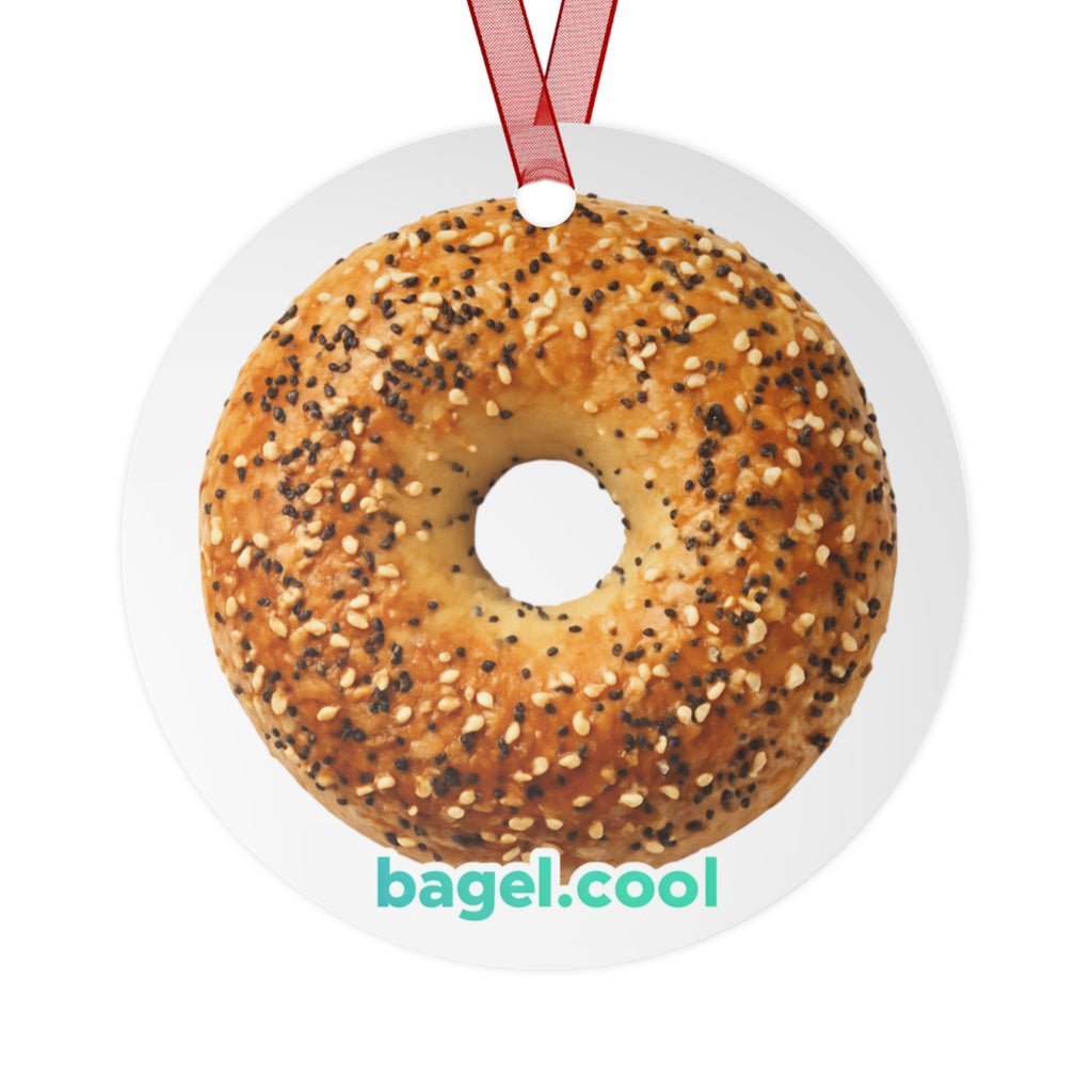 Bagel Icon Metal Ornament