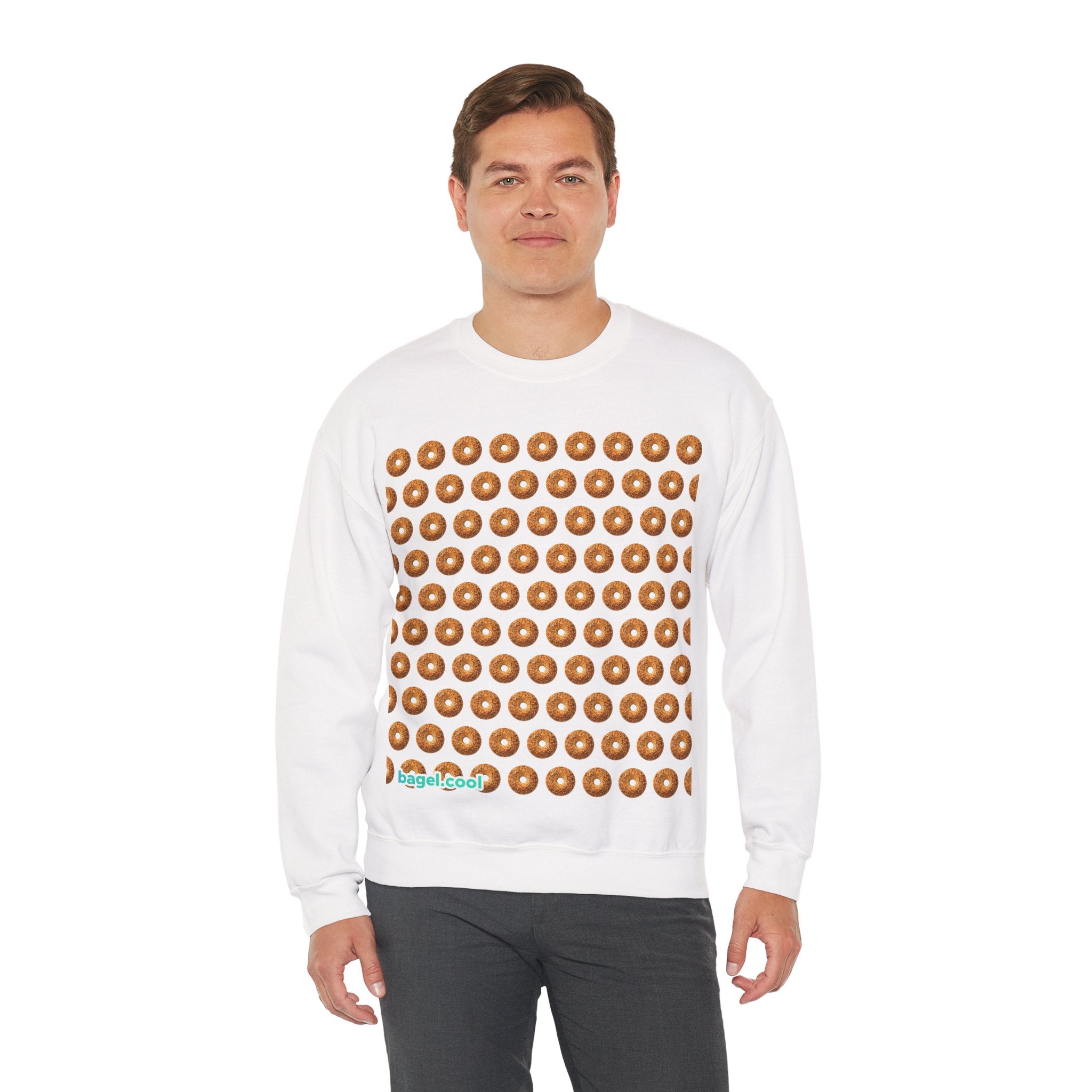 White Bagel Themed Sweatshirt