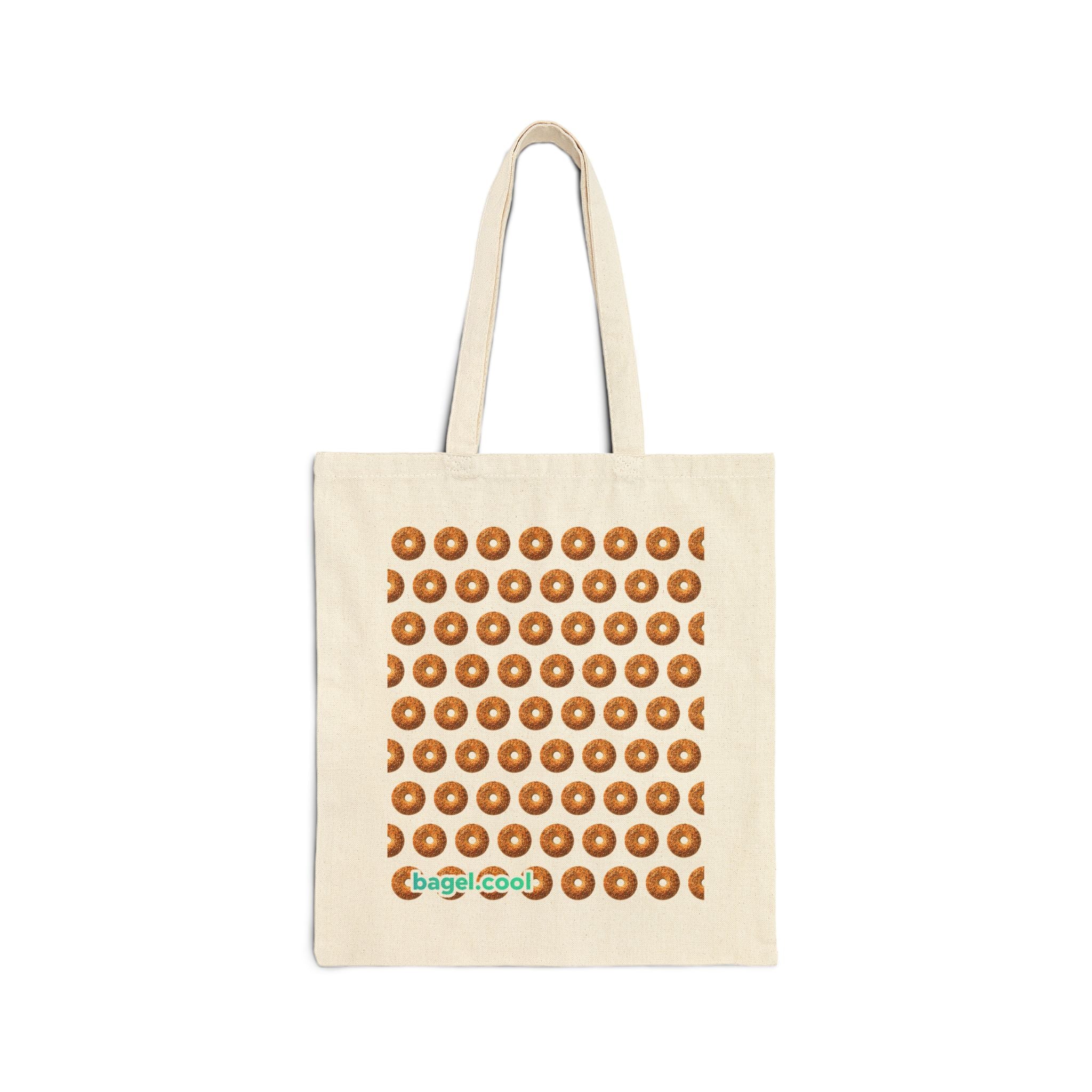 Bagel Pattern Cotton Canvas Tote Bag