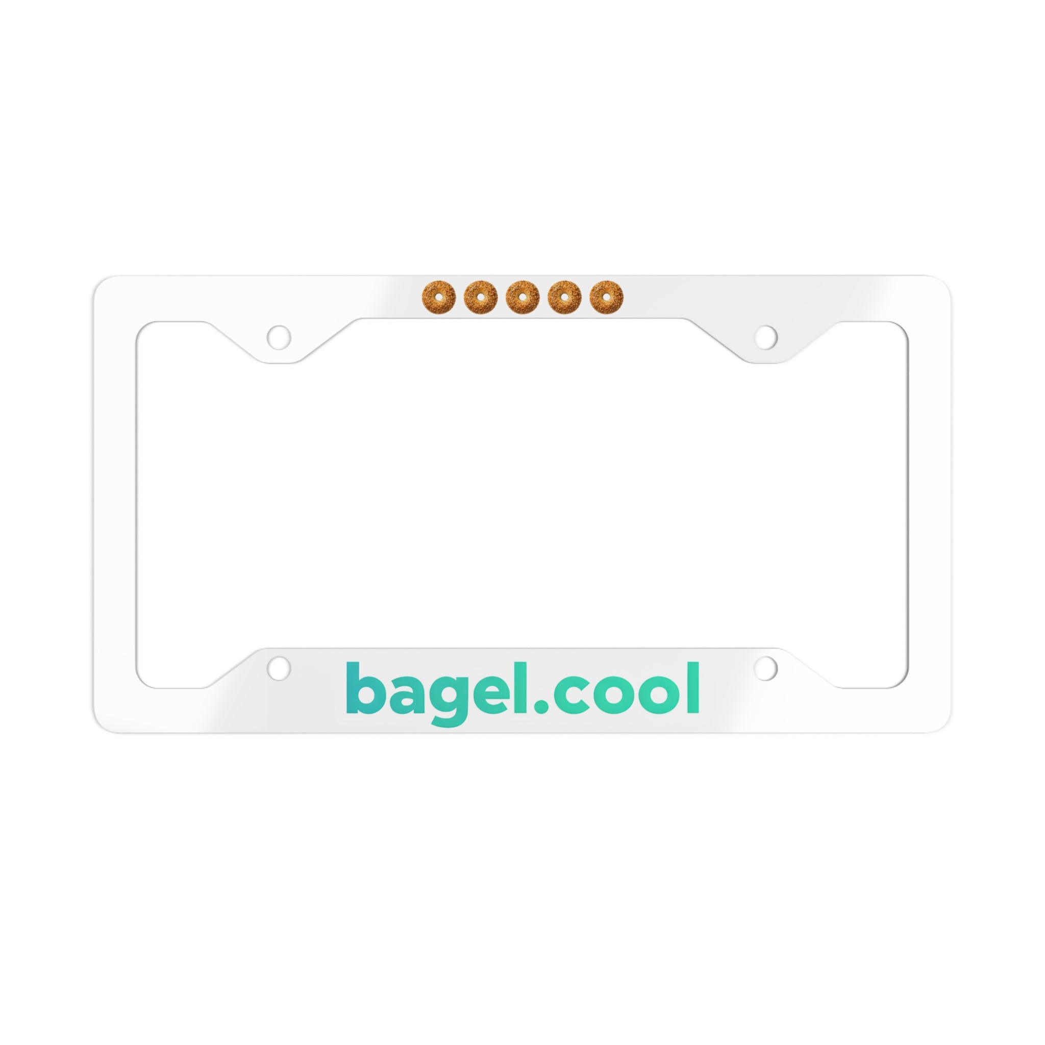 bagel.cool Metal License Plate Frame