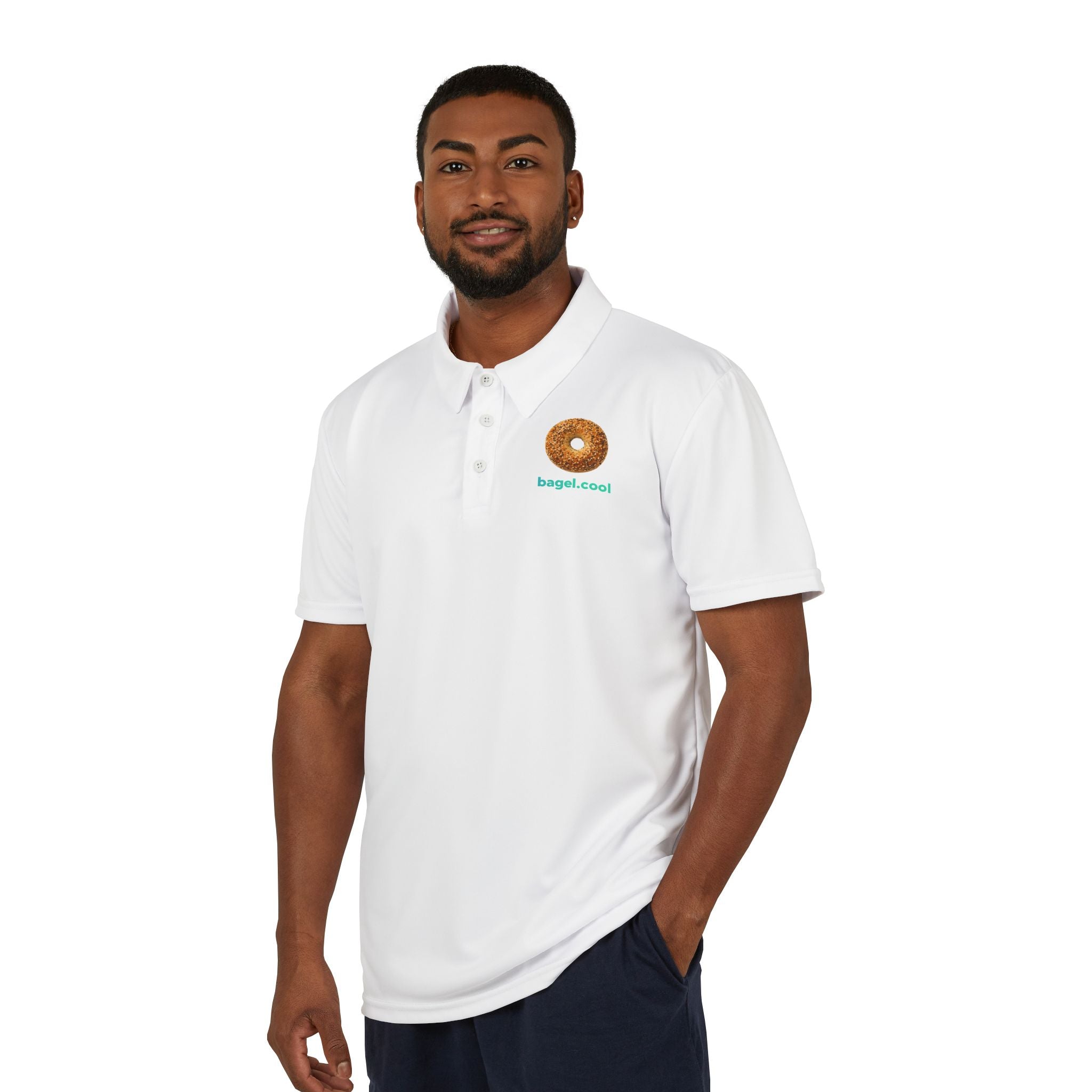 Bagel Icon Mini Unisex Polo Shirt